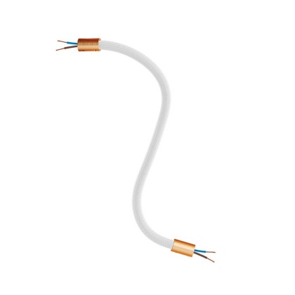 Kit Creative Flex tube flexible recouvert de tissu RM02 Argent - Cuivre satiné