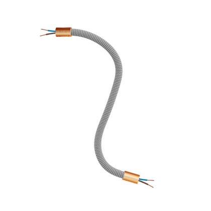 Kit Creative Flex tube flexible recouvert de tissu RM75 Titane - Cuivre satiné