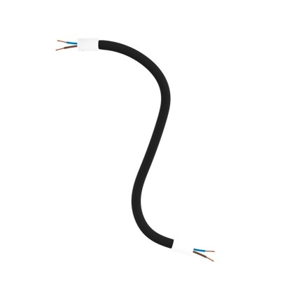 Kit Creative Flex tube flexible recouvert de tissu RM04 Noir - Blanc mat
