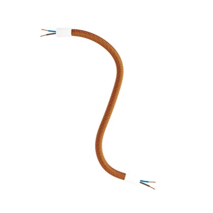 Kit Creative Flex tube flexible recouvert de tissu RM74 Cuivre - Blanc mat
