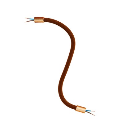 Kit Creative Flex tube flexible recouvert de tissu RM13 Marron - Cuivre satiné