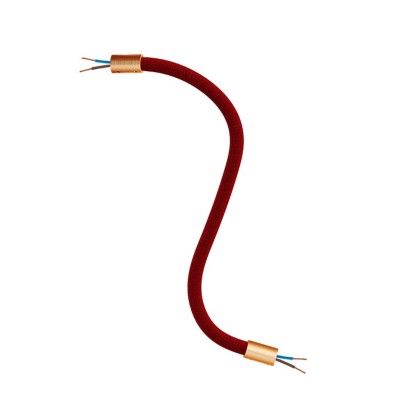 Kit Creative Flex tube flexible recouvert de tissu RM09 Rouge - Cuivre satiné