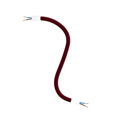 Kit Creative Flex tube flexible recouvert de tissu RM19 Bordeaux - Blanc mat