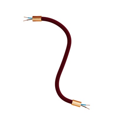 Kit Creative Flex tube flexible recouvert de tissu RM19 Bordeaux - Cuivre satiné