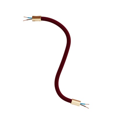 Kit Creative Flex tube flexible recouvert de tissu RM19 Bordeaux - Bronze satiné