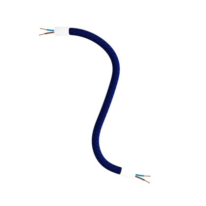 Kit Creative Flex tube flexible recouvert de tissu RM20 Bleu Foncé - Blanc mat