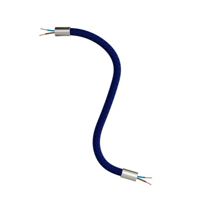 Kit Creative Flex tube flexible recouvert de tissu RM20 Bleu Foncé - Titane satiné