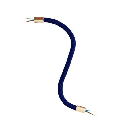 Kit Creative Flex tube flexible recouvert de tissu RM20 Bleu Foncé - Bronze satiné