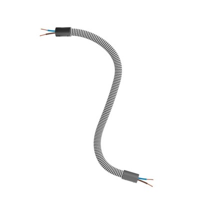 Kit Creative Flex tube flexible recouvert de tissu RZ04 Noir et Blanc - Noir