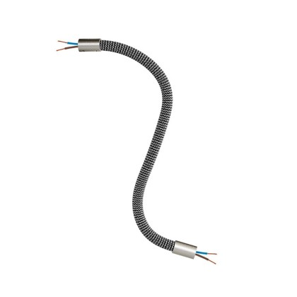 Kit Creative Flex tube flexible recouvert de tissu RZ30 Noir Fer - Titane satiné