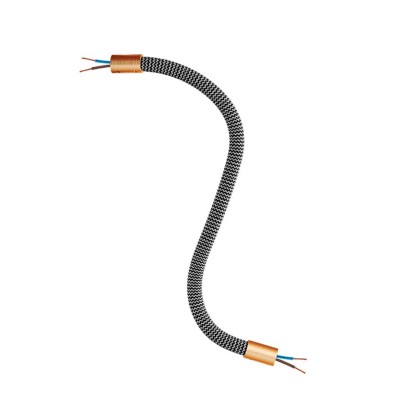 Kit Creative Flex tube flexible recouvert de tissu RZ30 Noir Fer - Cuivre satiné
