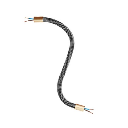 Kit Creative Flex tube flexible recouvert de tissu RZ30 Noir Fer - Bronze satiné
