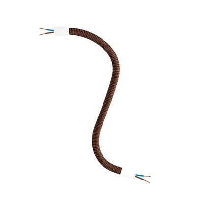 Kit Creative Flex tube flexible recouvert de tissu RZ22 Noir Whisky - Blanc mat