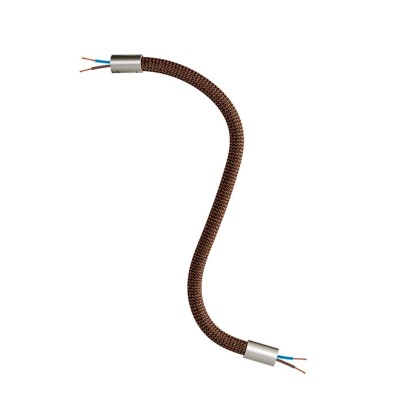 Kit Creative Flex tube flexible recouvert de tissu RZ22 Noir Whisky - Titane satiné