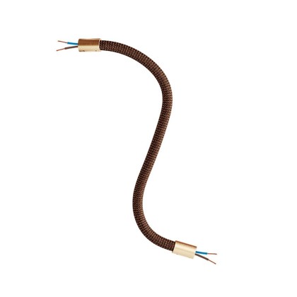 Kit Creative Flex tube flexible recouvert de tissu RZ22 Noir Whisky - Bronze satiné