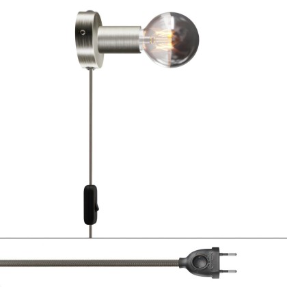 Spostaluce metalen lamp - geborsteld titanium