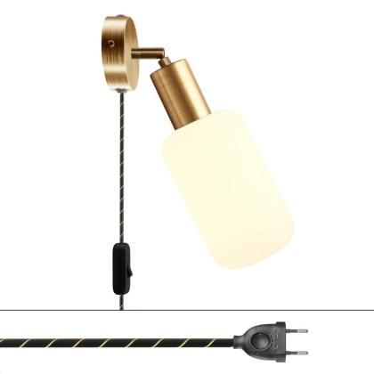 Spostaluce lamp en verstelbaar metalen scharnier - geborsteld brons