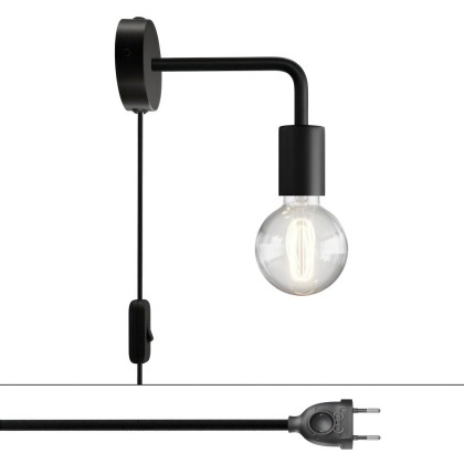 Spostaluce metalen lamp met gebogen arm - zwart
