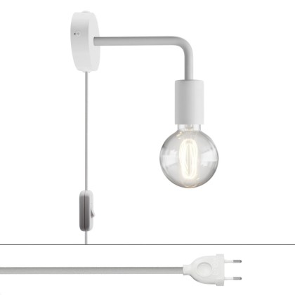 Spostaluce metalen lamp met gebogen arm - wit