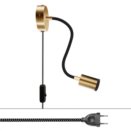 Spostaluce lamp verstelbaar Flex 30 met GU1d0 spotlamp - geborsteld brons