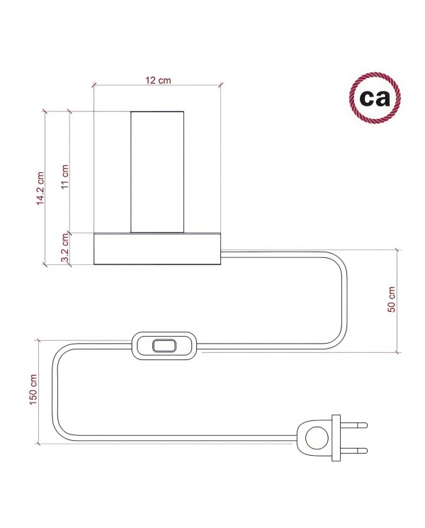 Posaluce - grote houten tafellamp