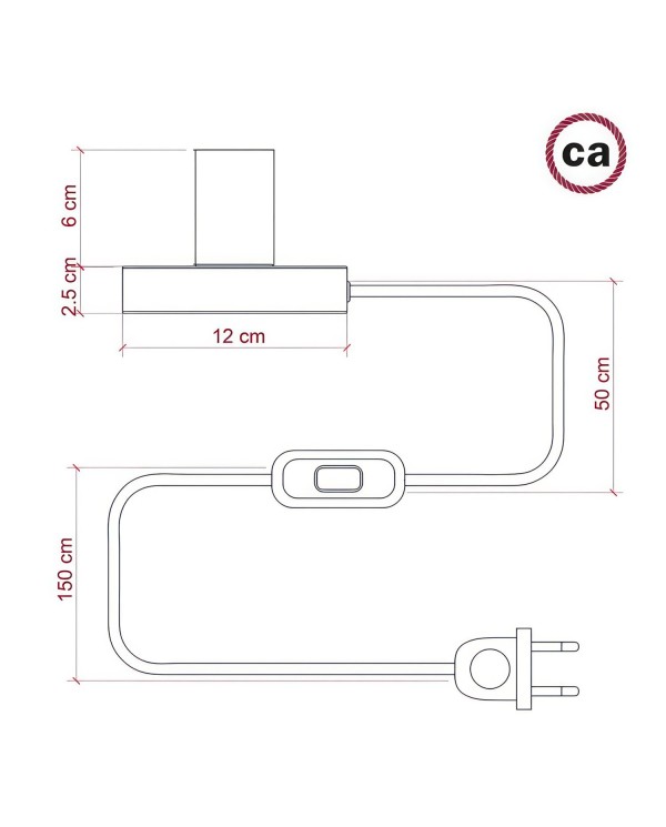 Lampe de table Posaluce Half Cup en métal