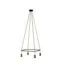 Lustre Cage avec 4 bras Crystal