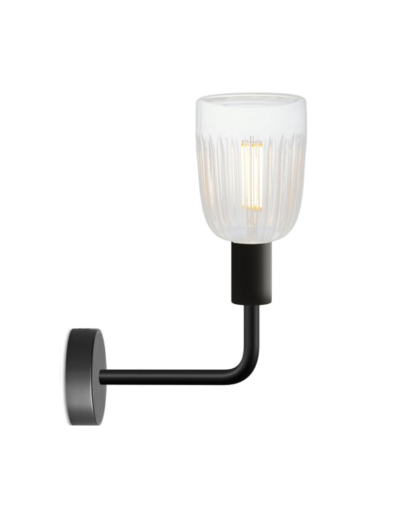 Lampe Fermaluce Elle en métal avec ampoule Crystal