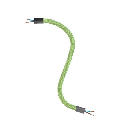 Kit Creative Flex tube flexible recouvert de tissu vert gazon RM77 avec bornes métalliques - Noir