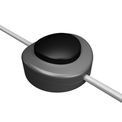 Interrupteur unipolaire à pédale Creative Switch titane satiné - Noir