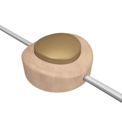 Interrupteur unipolaire à pédale Creative Switch couleur hêtre - Bronze