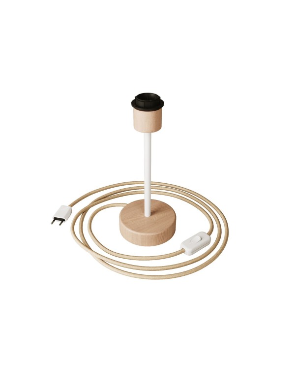 Houten tafellamp geschikt voor lampenkap - Alzaluce Wood
