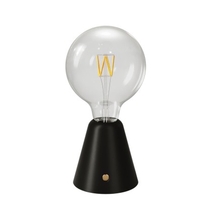 Draagbare en oplaadbare Cabless01 LED-lamp met G125 Globe lichtbron - zwart