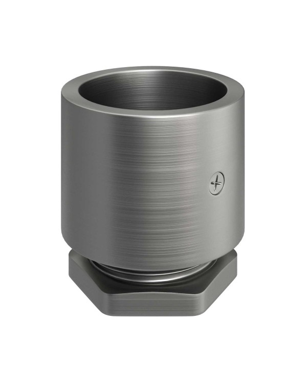 Verzinkte metalen aansluitdop met schroefdraad voor 20 mm. Creative-Tube, schroefklemmen meegeleverd
