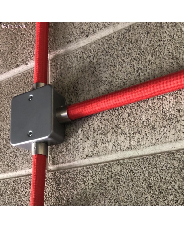 Verzinkte metalen aansluitdop met schroefdraad voor 20 mm. Creative-Tube, schroefklemmen meegeleverd