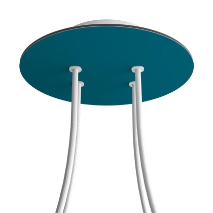 Rosace Rose-One rond de 200 mm de diamètre avec 4 trous et 4 trous latéraux - Pétrole