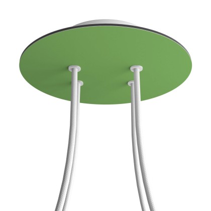Rosace Rose-One rond de 200 mm de diamètre avec 4 trous et 4 trous latéraux - Vert Prairie
