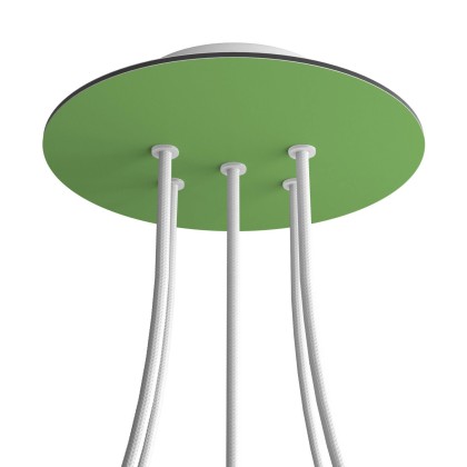 Rosace Rose-One rond de 200 mm de diamètre avec 5 trous et 4 trous latéraux - Vert Prairie
