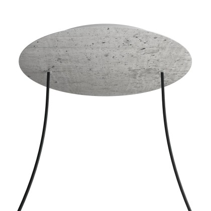 Rosace XXL Rose-One rond de 400 mm de diamètre avec 2 trous et 4 trous latéraux - Béton