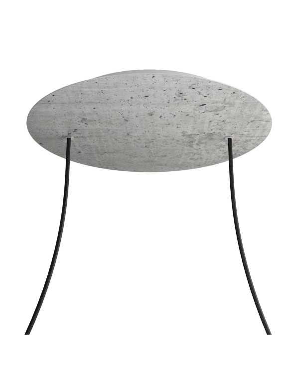 Rosace XXL Rose-One rond de 400 mm de diamètre avec 2 trous et 4 trous latéraux