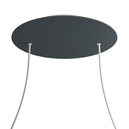 Rosace XXL Rose-One rond de 400 mm de diamètre avec 2 trous et 4 trous latéraux - Anthracite
