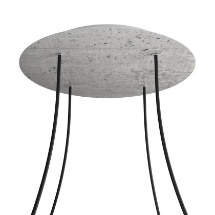 Rosace XXL Rose-One rond de 400 mm de diamètre avec 4 trous et 4 trous latéraux - Béton