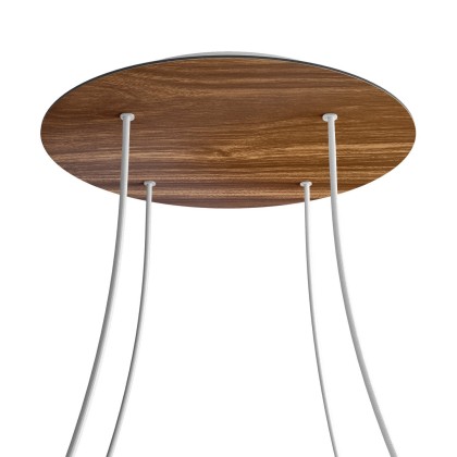 Rosace XXL Rose-One rond de 400 mm de diamètre avec 4 trous et 4 trous latéraux - Bois
