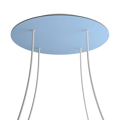 Rosace XXL Rose-One rond de 400 mm de diamètre avec 4 trous et 4 trous latéraux - Blue ciel