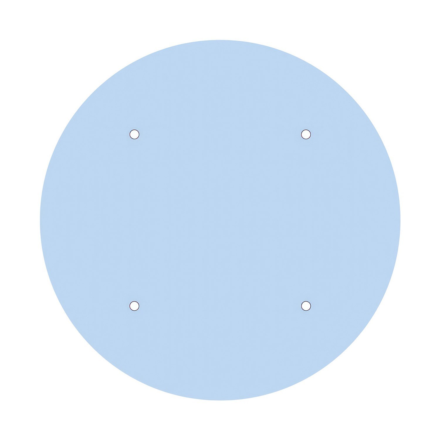 Rosace XXL Rose-One rond de 400 mm de diamètre avec 4 trous et 4 trous latéraux