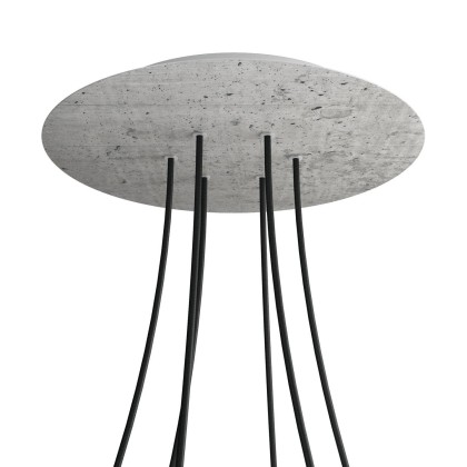 Rosace XXL Rose-One rond de 400 mm de diamètre avec 6 trous et 4 trous latéraux - Béton