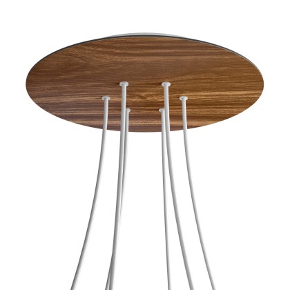Rosace XXL Rose-One rond de 400 mm de diamètre avec 6 trous et 4 trous latéraux - Bois