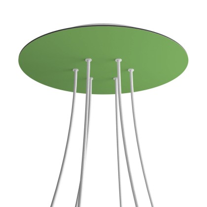 Rosace XXL Rose-One rond de 400 mm de diamètre avec 6 trous et 4 trous latéraux - Vert Prairie