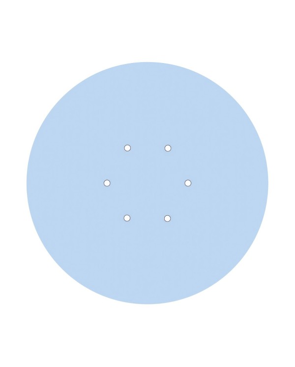 Rosace XXL Rose-One rond de 400 mm de diamètre avec 6 trous et 4 trous latéraux