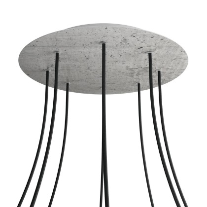 Rosace XXL Rose-One rond de 400 mm de diamètre avec 8 trous et 4 trous latéraux - Béton